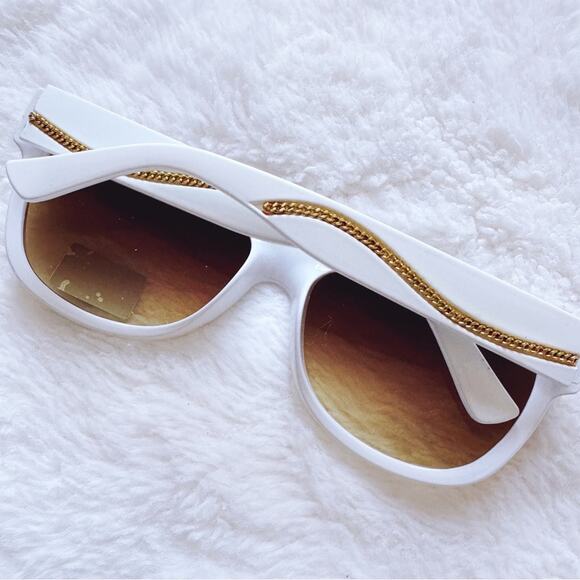 Rina White and Gold Sunglasses - Picture 12 of 13